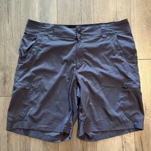 LL Bean Vista Trekking Shorts Womens 12 Gray Hiking Cargo Outdoor